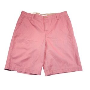 IZOD Saltwater Mens 36 Pink Cotton Chino Shorts NWT 10 Inseam Relaxed Fit